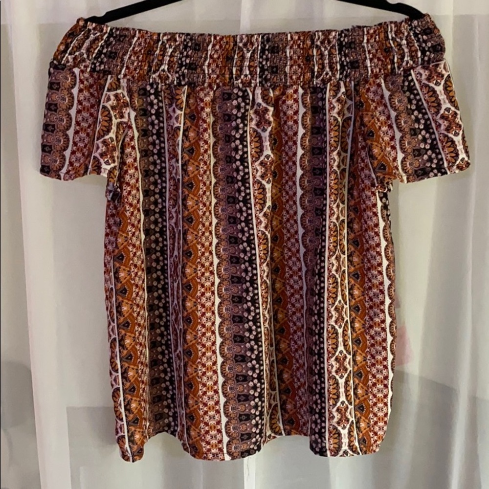 Off the shoulder foral top